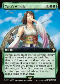 x1 Yuna's Whistle - Extended Art R MTG Commander: Final Fantasy M/NM, English - Image 1