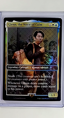 MTG Magic the Gathering Walking Dead Secret Lair Foil Glenn the Voice of Calm - Image 1