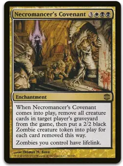 Magic the Gathering NECROMANCER'S COVENANT #82/145 Alara Reborn Rare 2009 Gold - Image 1