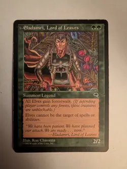 Magic the Gathering Tempest Eladamri, Lord of Leaves, Moderately Played - Image 1