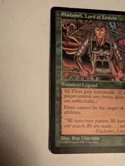 Magic the Gathering Tempest Eladamri, Lord of Leaves, Moderately Played - Image 5