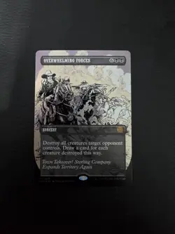 Overwhelming Forces (Textured Foil) Outlaws of Thunder Junction Breaking News NM - Image 1