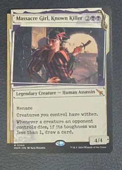Massacre Girl, Known Killer (Showcase) [Murders at Karlov Manor] Near Mint - Image 1