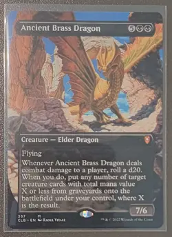 Ancient Brass Dragon | Borderless | MTG | CLB | Near Mint | English EN - Image 1