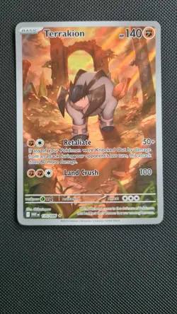 Terrakion 135/086 White Flare - Illustration Rare English Pokemon Card - NM/Mint - Image 1