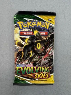 2021 Pokemon Evolving Skies Booster Pack Factory Sealed Umbreon Art NEW - Image 1