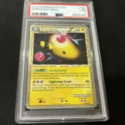 Pokemon Ampharos Prime Holo 105/123 Heart Gold & Sould Silver English PSA 7 NM - Image 2