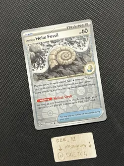 Pokemon ENGLISH - 151 - Antique Helix Fossil - 153/165 - Reverse Holo - M/NM - Image 3