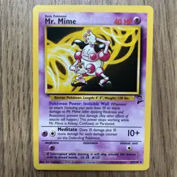 Mr. Mime 27/130 Rare 2000 Pokemon Base Set 2 NM - Image 1