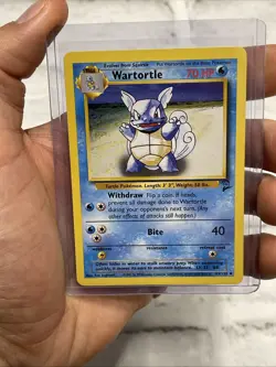 Wartortle 63/130 Pokemon TCG Base Set 2 Non Holo NM Near Mint Vintage Uncommon - Image 1