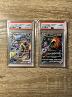 2022 Pokemon SWSH Mewtwo Charizard VSTAR Universe #221#212 PSA 10 - Image 1