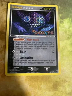 Sableye 23/107 2005 EX Deoxys Pokemon TCG Reverse Holo Rare Stamped - Image 3