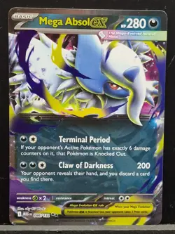 Mega Absol ex - 086/132 Double Rare (Mega Evolution) NM - Pokemon TCG Pack Fresh - Image 1