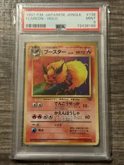 1997 Pokemon Japanese Jungle #136 Flareon Holo PSA 9 - Image 1