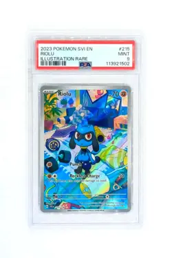 Pokemon card Riolu 215/198 SVI EN Scarlet & Violet 2023 English PSA 9 MINT - Image 1