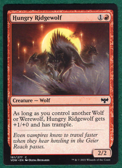 Hungry Ridgewolf - Innistrad: Crimson Vow #161 - Magic: The Gathering MTG Card - Image 1