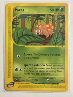 Paras 99/147 - Aquapolis Non Holo Pokemon Card - Image 1