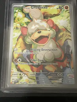 Pokemon - Hisuian Growlithe - 181/167 - SV Twilight Masquerade Never mint+ Card - Image 1