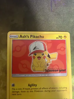Pokemon TCG Ash's Pikachu SM109 Special Promo Card Mint Condition - Image 2