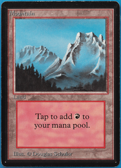Mountain (B Snowy) Beta PLD Basic Land MAGIC MTG CARD (ID# 505248) ABUGames - Image 1