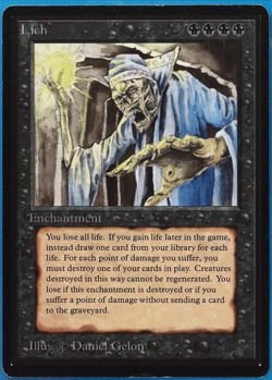 Lich Beta PLD (Reserved List Rare Vintage MTG Magic Card) (505247) ABUGames - Image 1