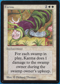 Karma Beta PLD White Uncommon MAGIC THE GATHERING MTG CARD (ID# 505246) ABUGames - Image 1