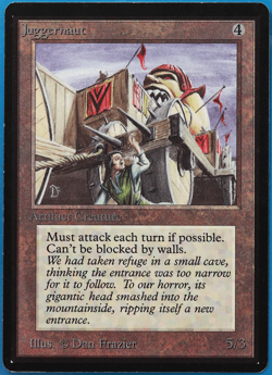 Juggernaut Beta PLD Artifact Uncommon MAGIC GATHERING CARD (ID# 505244) ABUGames - Image 1