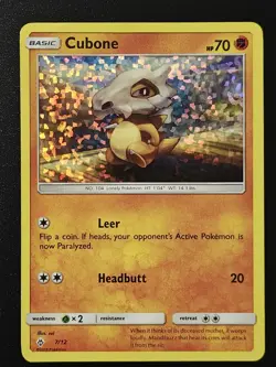 Cubone 7/12 McDonald’s Exclusive Confetti Holo 2018 Promo Card Pokemon TCG - Image 1