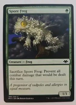 MTG Magic The Gathering Card Spore Frog Creature Frog Green Modern Horizons - Image 1