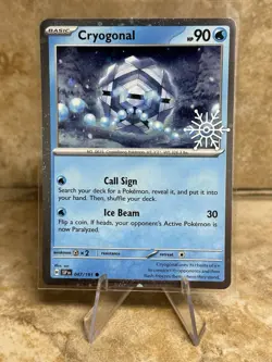 Cryogonal 047/191 - Pokemon TCG Holiday Calendar 2025 Festive Stamp Promo Card - Image 1