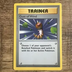 Pokemon TCG Gust of Wind Shadowless Base Set Trainer Card 93/102 - Image 1