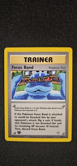 Neo Genesis First Edition Rare Vintage Trainer Card Focus Band 86/111 - Image 1