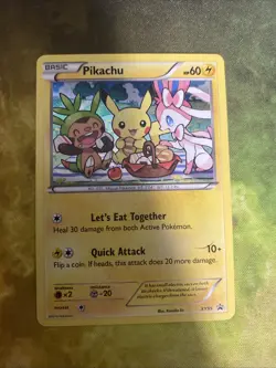 Pokemon TCG XY95 Pikachu Promo Card Black Star Rare Holo - Image 1