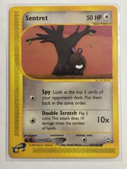 Sentret 107/147 - Aquapolis Non Holo Pokemon Card - Image 1
