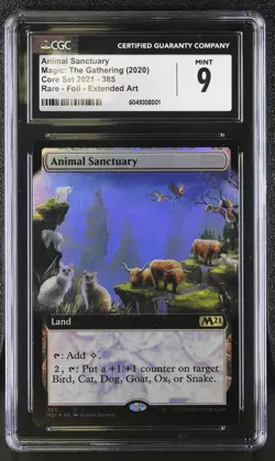 ANIMAL SANCTUARY 2021 Core Set Extended Art Foil Rare CGC 9 MTG [Nostalgium] - Image 1
