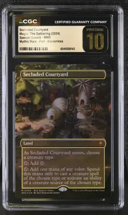 SECLUDED COURTYARD Special Guests Foil Mythic CGC Pristine 10 MTG [Nostalgium] - Image 1