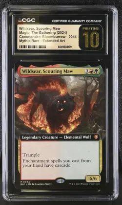 WILDSEAR, SCOURING MAW Bloomburrow Extended Art Mythic CGC Pristine 10 MTG EDH - Image 1