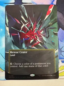 2025 MTG Edge Of Eternities Meteor Crater Borderless Galaxy Foil #161 - Image 1