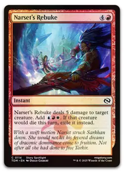 Narset's Rebuke #114 (Foil) (NM) Tarkir Dragonstorm TDM Magic MTG - Image 1
