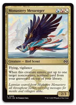 Monastery Messenger #208 (NM) Tarkir Dragonstorm TDM Magic MTG - Image 1