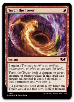 Torch the Tower #153 (NM) Wilds of Eldraine WOE Magic MTG - Image 1