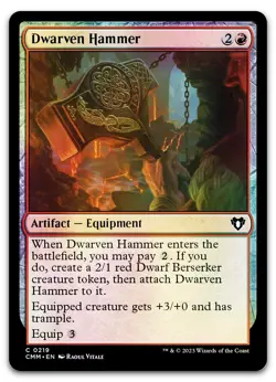 Dwarven Hammer #219 (Foil) (NM) Commander Masters CMM Magic MTG - Image 1