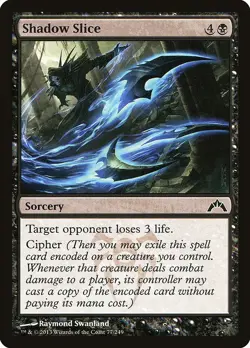 Shadow Slice 4x FOIL GTC MTG Gatecrash Common MINT black - Image 1