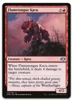 Flametongue Kavu #120 (NM) Dominaria Remastered DMR Magic MTG - Image 1