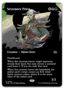 Severance Priest (Borderless) #369 (NM) Tarkir Dragonstorm TDM Magic MTG - Image 1