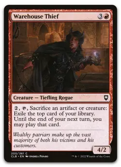 Warehouse Thief #205 (NM) Baldur's Gate CLB Magic MTG - Image 1