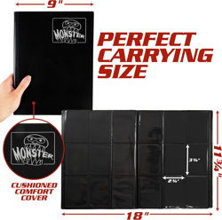 Monster Binder - 9 Pocket Trading Card Album - Matte Red - Holds 360 Yugioh, Mag - Image 4