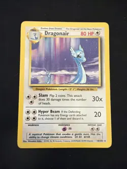 Dragonair Pokemon Card, Base Set Unlimited 18/102 - Image 1