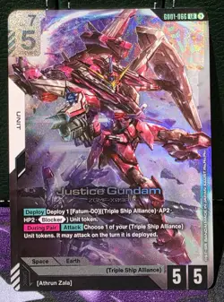 Gundam Card Game - Justice Gundam - GD01-066 LR - Holo Foil - English - Image 1