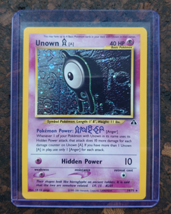 Unown [A] 14/75, Holo, Rare, Neo Discovery, Unlimited Pokemon Card - Image 1